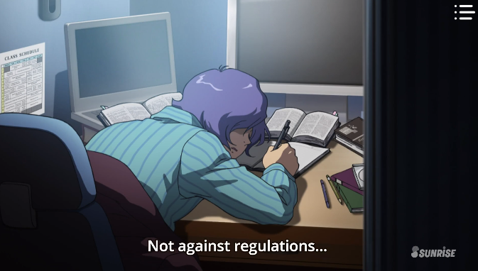 Garma only sleep-talks in the OVA, not in the manga.