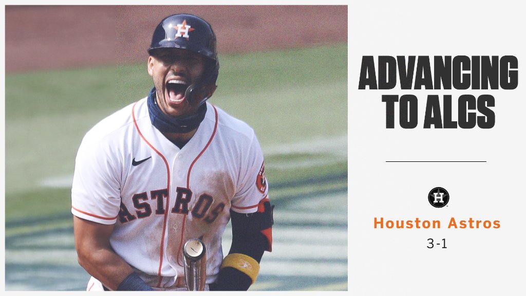 SportsCenter's tweet photo. The Astros advance to their 4th straight ALCS. https://t.co/AkQVviWXH0