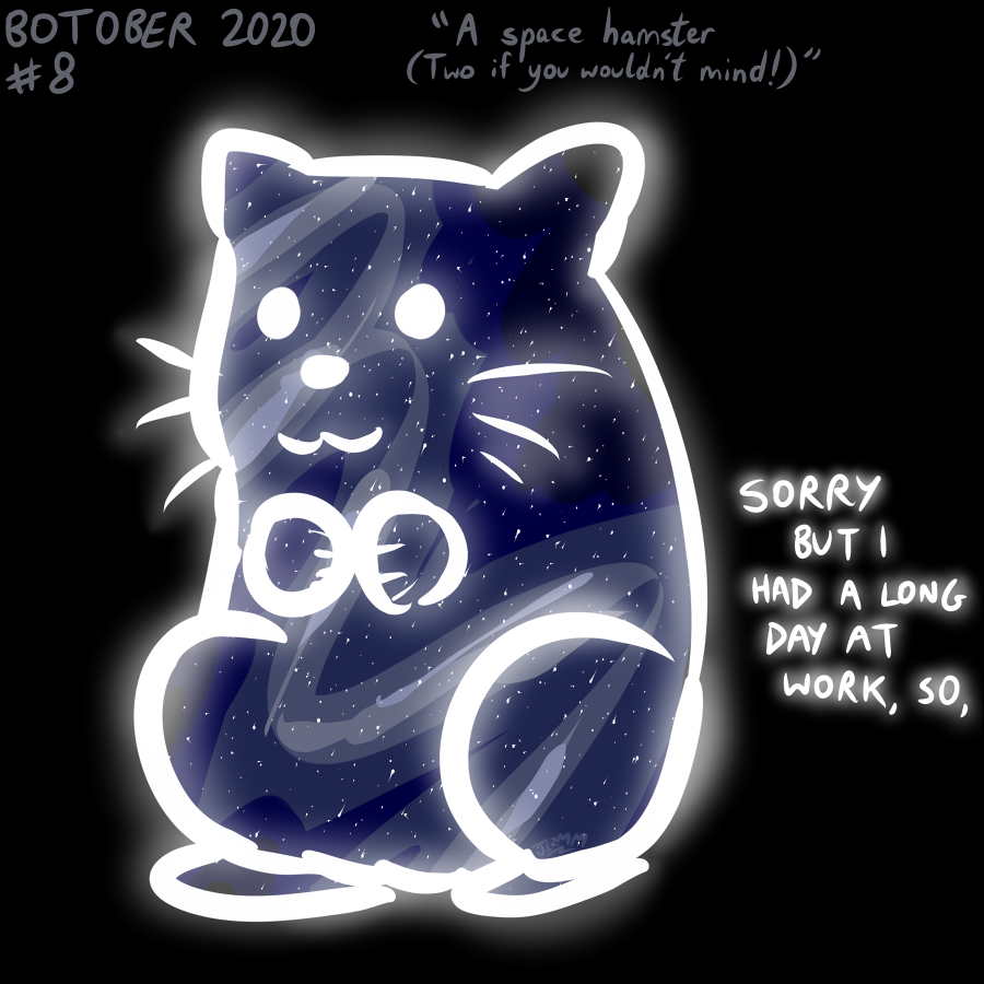  #Botober Day 8 - "A space hamster (Two if you wouldn't mind!)" (from the "Things" List)[See first tweet in this thread for link to prompts]