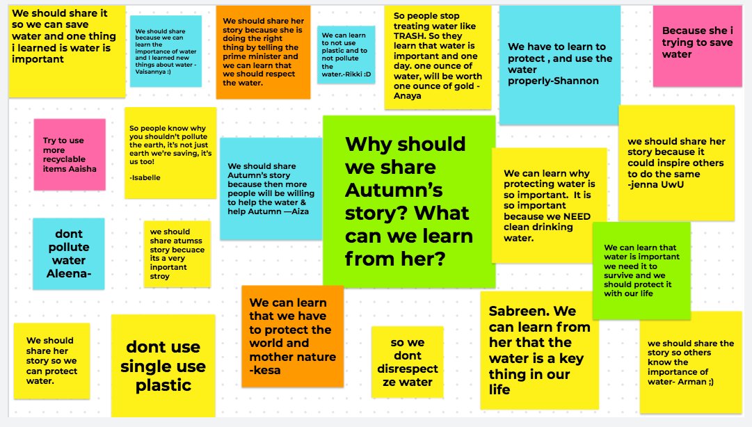 We continued our conversations about the importance of protecting our water by learning about Canadian Indigenous water activist <a href="/StephaniePelti3/">Stephanie Peltier</a>🌊 We are inspired by her story and are now starting to think about what our role in protecting the planet is-what can WE do? <a href="/VEN_HDSB/">Virtual Elementary North</a>