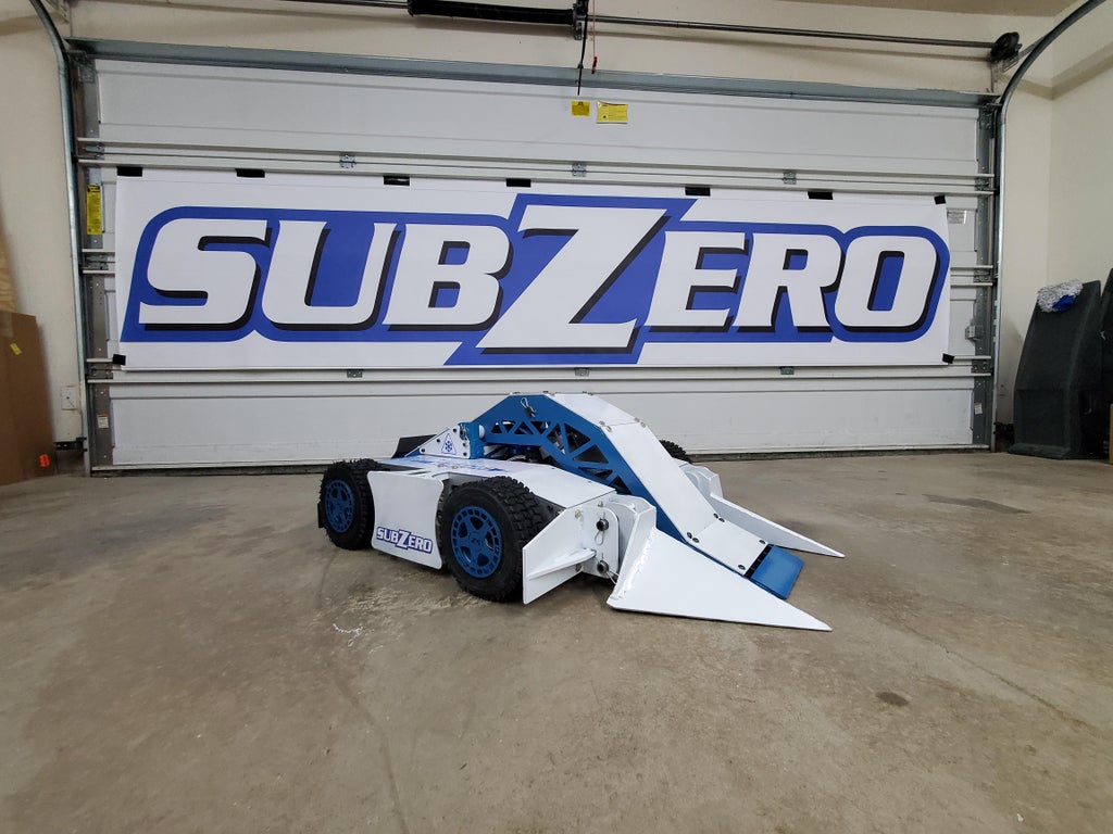 #29: SubzeroSold in the offseason, Subzero has gotten a full redesign with more power and armor, making its gruesome dismemberment by Cobalt last year hopefully a thing of the past. https://www.reddit.com/r/battlebots/comments/j5p66g/subzero_onsite_weapon_test_no_tires_were_harmed/