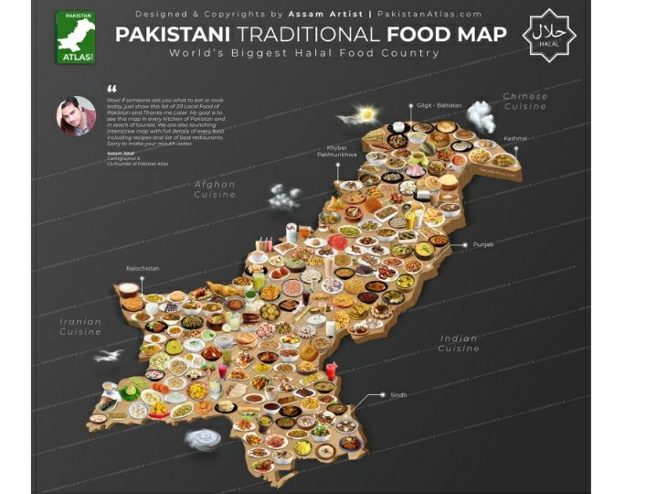 bleedgreenarmy's tweet photo. Pakistani artist, Assam Altaf, has curated World’s first traditional food map featuring 211 local halal foods of Pakistan 🇵🇰 https://t.co/swZ9xpIoiB