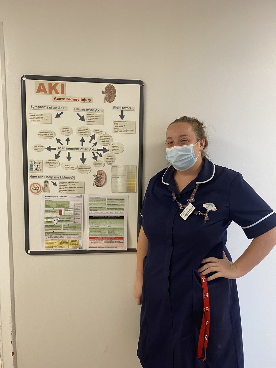 Well done to Jess from ward 32 at DMH for her AKI awareness board. Fantastic effort from the Surgical Admissions Unit @CDDFTNHS #patientsafety #AKI #CDDFT #acutekidneyinjury