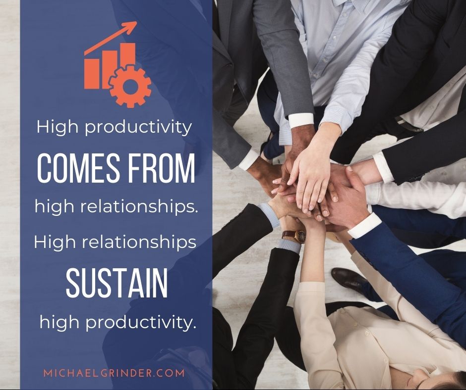 How do you balance relationships vs. productivity? Here's a great quote from Michael- what do you think?