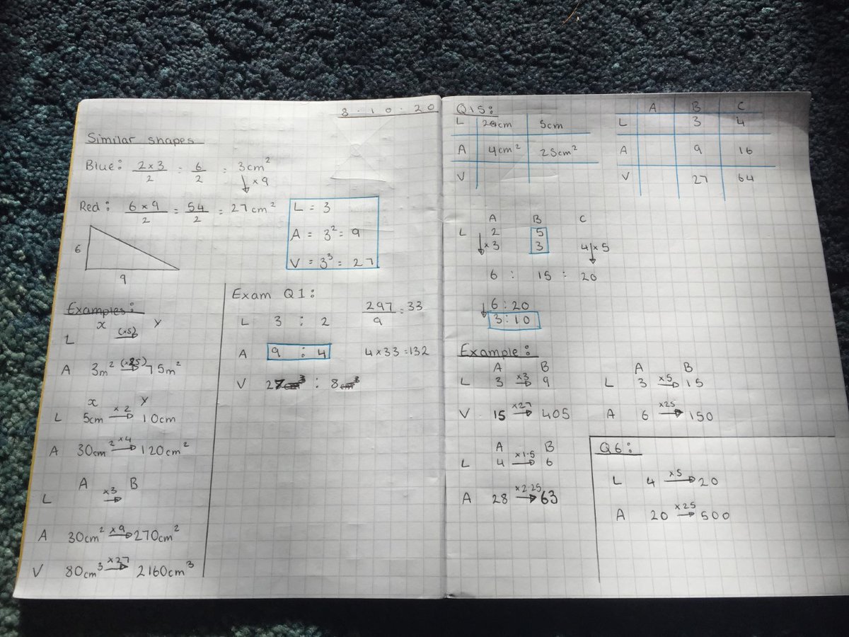 MathsHeys's tweet photo. Just a small selection of some of the fantastic work being done at home by years 9,10 and 11. Keep up the great work https://t.co/V2bMHgIgLn