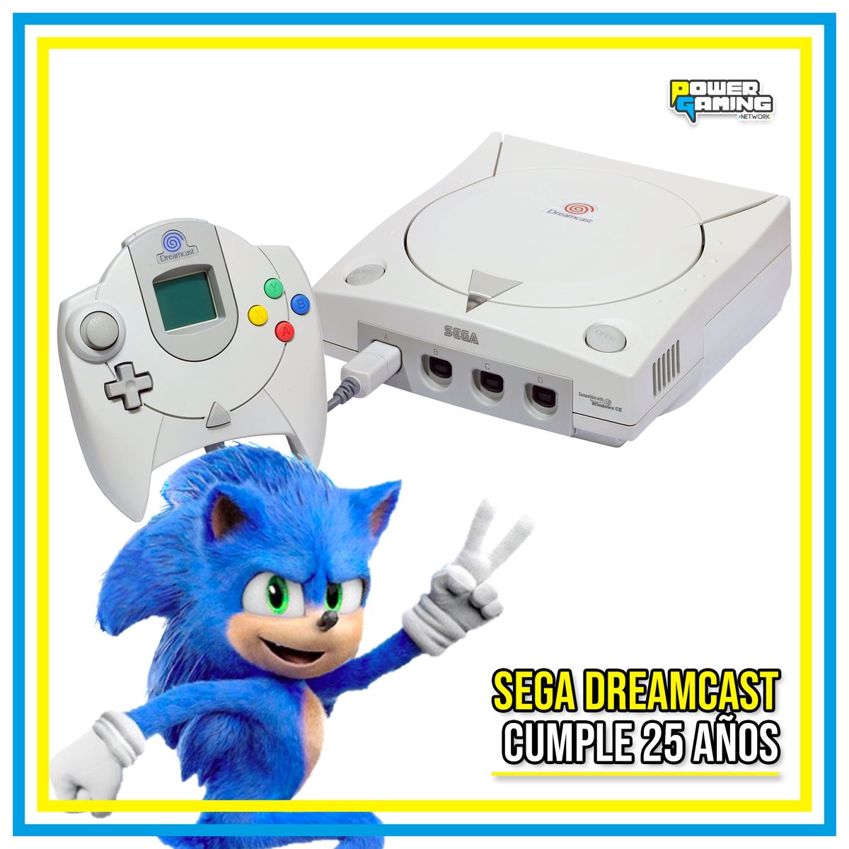 PowerGaming_Net's tweet photo. ¡Feliz cumpleaños Sega Dreamcast! Fue una consola adelantada a su generación hoy la recordamos en https://t.co/o6HHR4pPpR
#sega #dreamcast #sonic #sonicthehedgehog #sonicthehedgehogmovie #segadreamcast #videogames #gaming #videojuegos #powergamingnetwork https://t.co/4TcJ1zpeT5