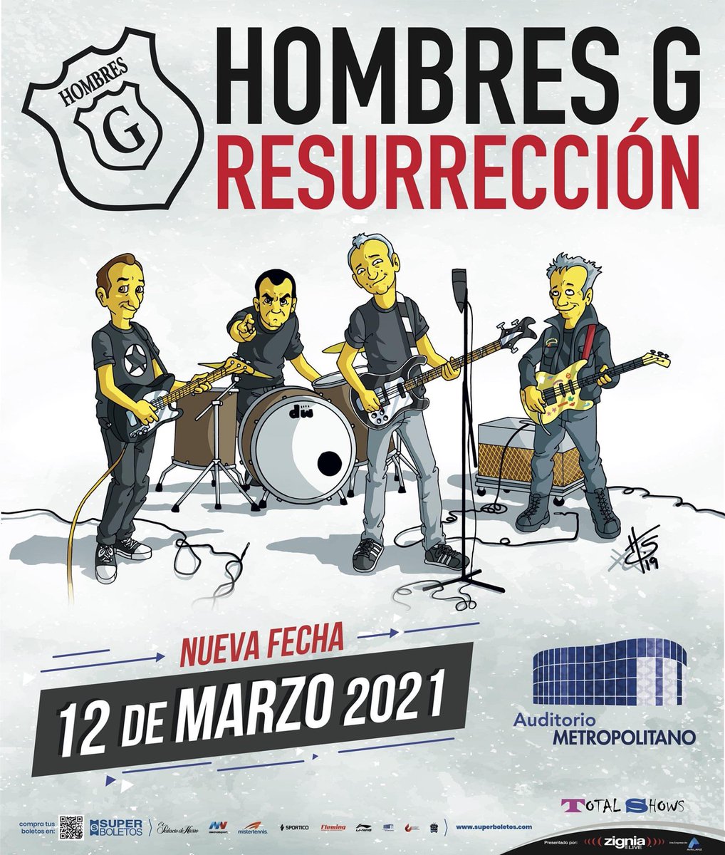 OficialFMP's tweet photo. ¡Tras una larga y exitosa gira alrededor de los escenarios más importantes a nivel mundial, ya hay nueva fecha confirmada para Hombres G en Puebla!

📅 12 de marzo 2021
📍 Auditorio Metropolitano

Boletos ya a la venta en https://t.co/3Imbgt3FWo. https://t.co/5fJRtsfimu
