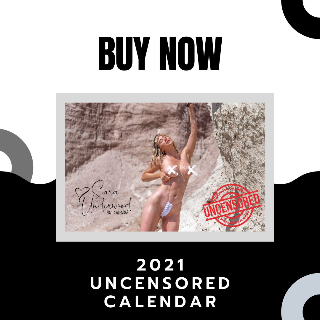 Sara Jean Underwood (@SaraUnderwood) on Twitter photo 2020-10-09 18:30:00 Have you ordered my 2021 Calendar yet? Its UNCENSORED π and my last one EVER! saraunderwood.me/2021calendar Have you ordered my 2021 Calendar yet? Its UNCENSORED π and my last one EVER! saraunderwood.me/2021calendar