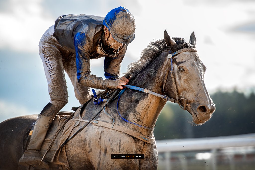 The dirt track got a bit dirtier after a short downpour yesterday.