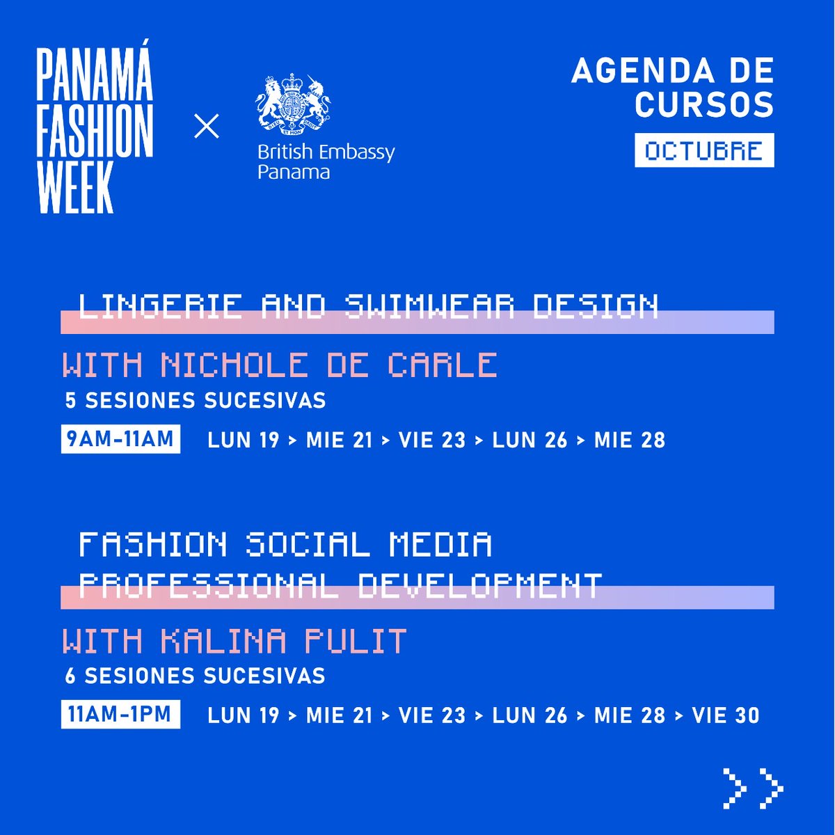 La Embajada Británica en Panamá y el Departamento de Comercio Internacional del Reino Unido, reciben con gran emoción colaborar en la 10º edición del @fashionweekPTY, facilitando la interacción entre el Reino Unido🇬🇧 y el emergente sector de la moda en Panamá🇵🇦.
#FashionIsGREAT🇬🇧