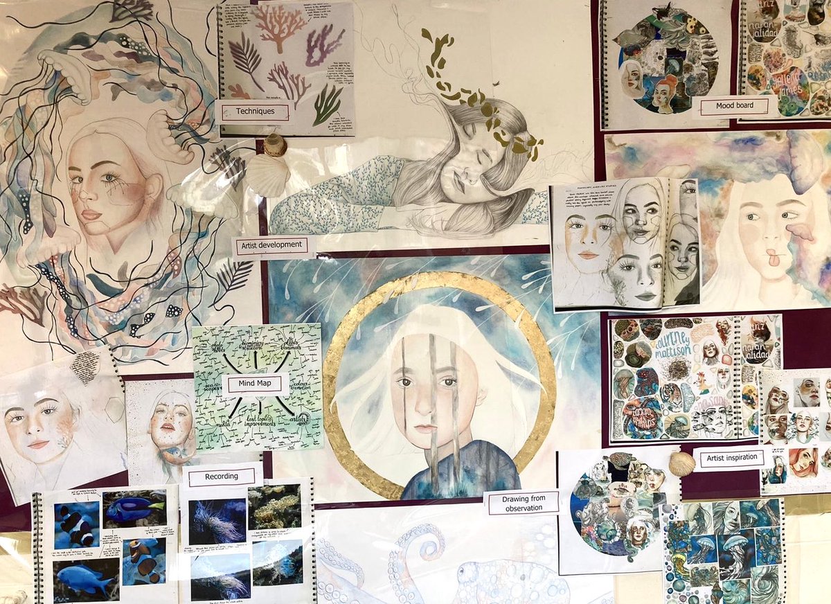ArtDesignSHS's tweet image. GCSE coursework...beautiful development of designs and ideas