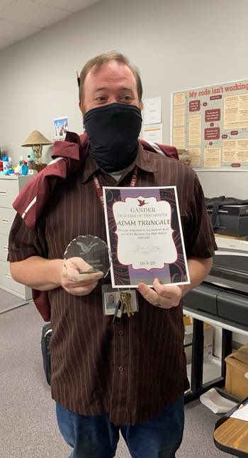 Congratulations to our Teachers &amp; Staff Member of the Month for September! Teachers of the Month: Adam Truncale &amp; Sarah Graham 
Staff Member of the Month: Ray Robertson