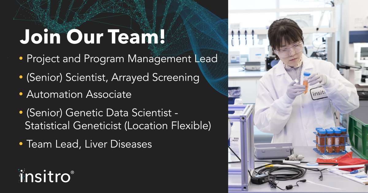 insitro's tweet image. Our team is full of rare, talented individuals who all bring their own skill sets to power a unique culture fueled to push the boundaries of drug discovery. Check out our openings and come join us! insitro.com/careers