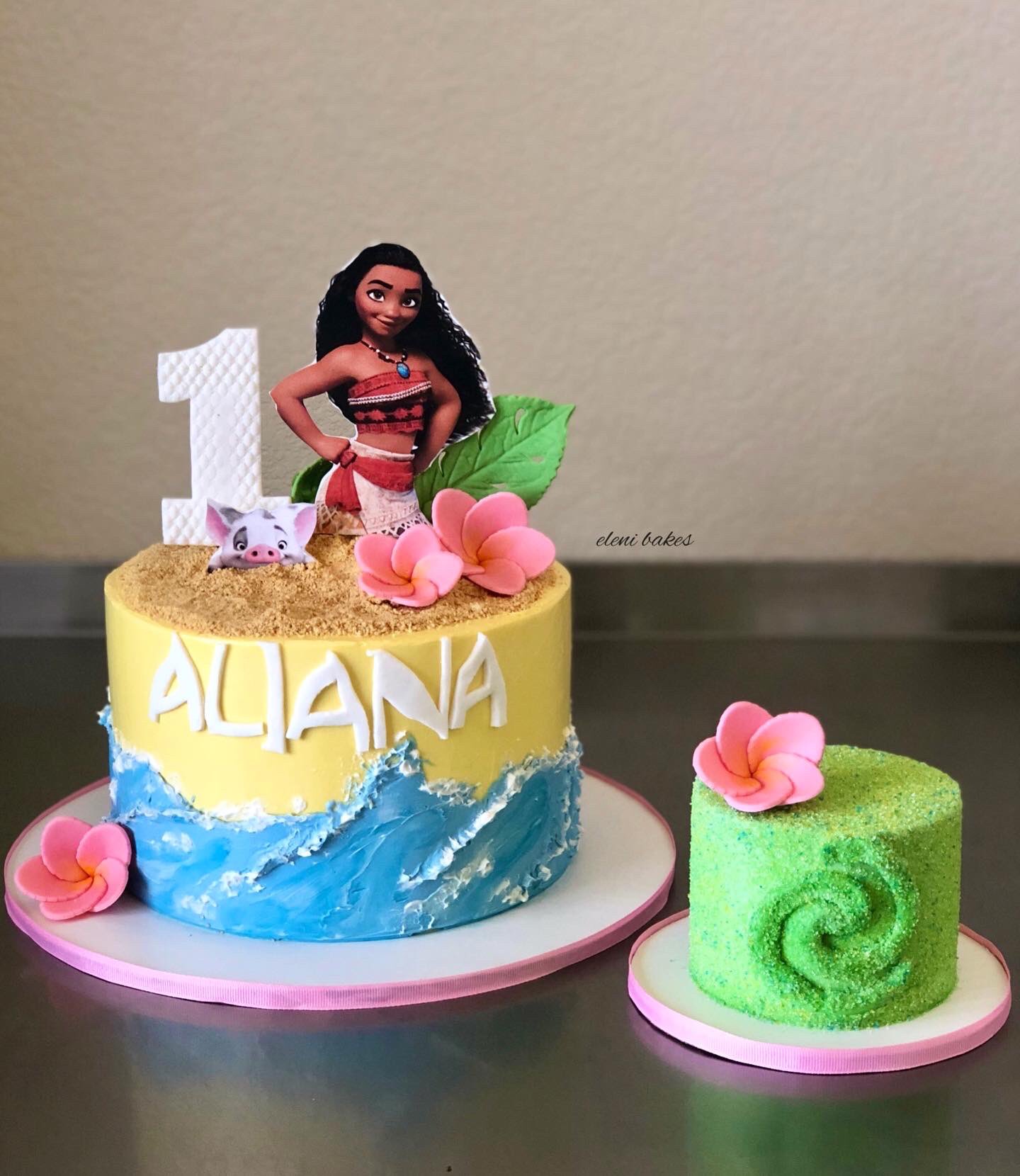 Eleni Bakes Moana 1st Birthday With A Smash Cake Elenibakes
