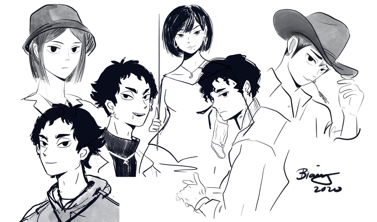 some haikyuu brain rot sketches that i've accumulated the past few weeks 