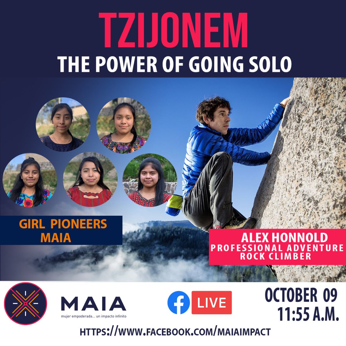 Learn about how Girl Pioneers are applying their skills to become climate action leaders by joining our Facebook live session Friday, October 9th at 12pm MT/11am PT, with <a href="/AlexHonnold/">Alex Honnold</a> in celebration of the International Day of the Girl! facebook.com/maiaimpact