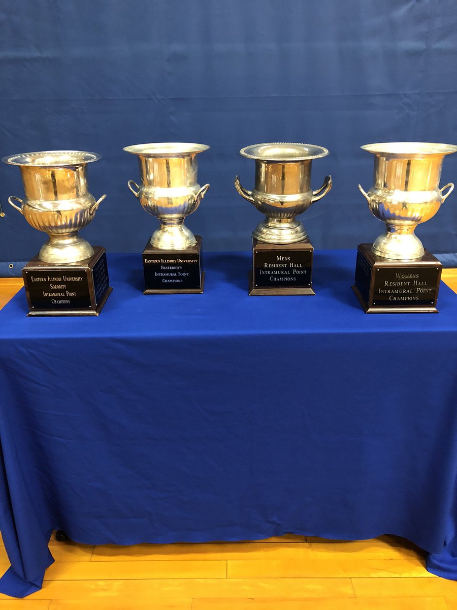 Congratulations to <a href="/eiu_agd/">ALPHA GAMMA DELTA ✰</a> <a href="/TriSigmaEIU/">tri sig</a> and <a href="/EIUSigNu/">EIU Sigma Nu</a> for winning the Greek 2019-2020 Intramural Point Trophies <a href="/eiu/">#EIU</a> <a href="/EIU_Rec/">EIU Campus Rec</a> #eiuimsports