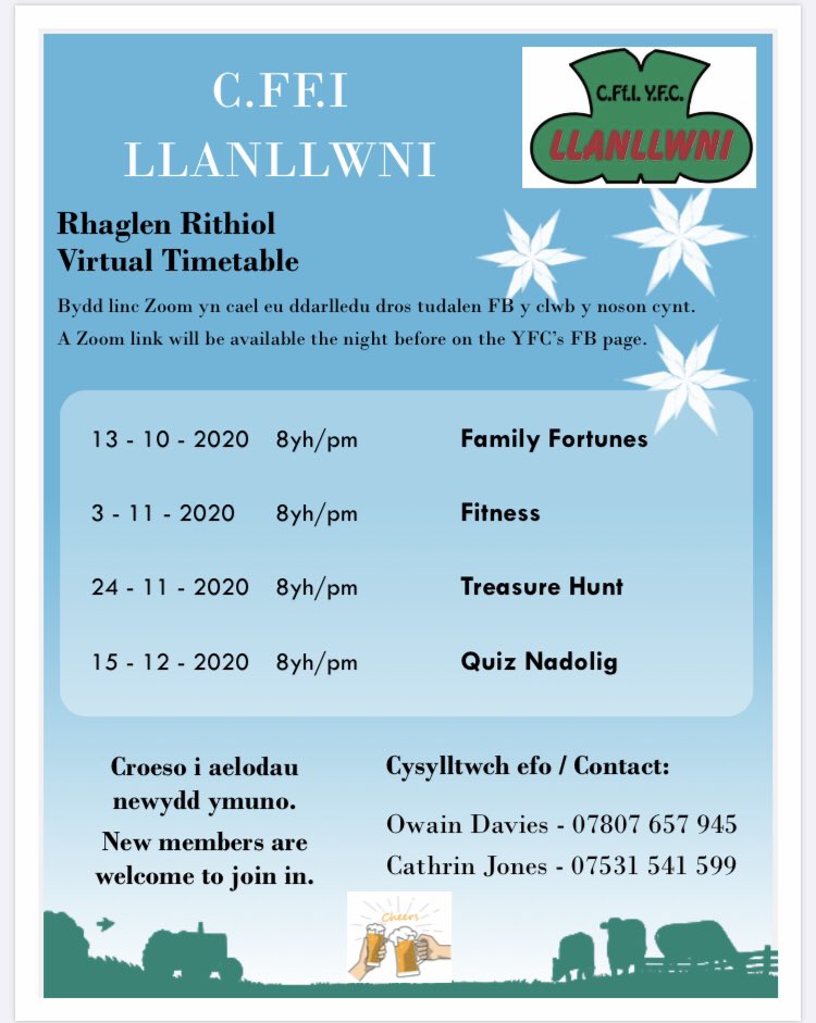 🌟Dyma ein rhaglen rithiol tan y Nadolig!🌟

Croeso i’n haelodau presennol ac i aelodau newydd.

❗️Croeso ichi gysylltu am fwy o wybodaeth❗️