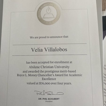 Spartan NHS (@spartan_nhs) on Twitter photo Shout out to our very own member Velia Villalobos for her acceptance into ACU! Way to go, Spartan! <a href="/ACUedu/">Abilene Christian University</a> #RISE #TeamSISD Shout out to our very own member Velia Villalobos for her acceptance into ACU! Way to go, Spartan! <a href="/ACUedu/">Abilene Christian University</a> #RISE #TeamSISD