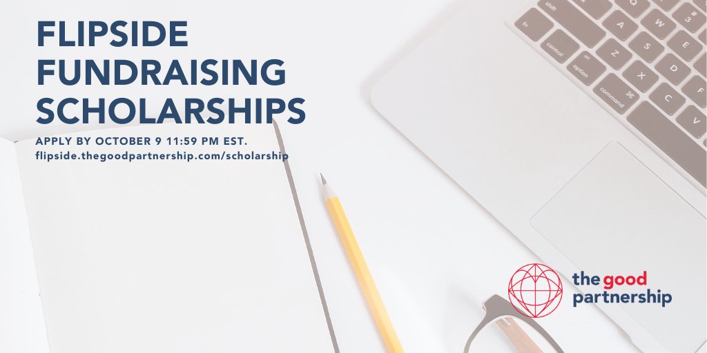 DavidKravinchuk's tweet image. During these difficult times, we have your back. #FlipsideFundraising scholarships will provide 10 nonprofit managers/fundraisers full access to a course launching in April. Apply today: flipside.thegoodpartnership.com/scholarship

HURRY! Deadline is Oct 9 11:59 PM ET.