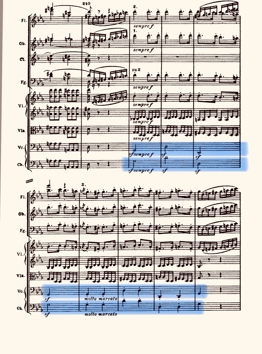 A march-like variation ensues in g minor; contrasting strongly in both key and rhythm. The original theme, however, is still present in the bass.27/50
