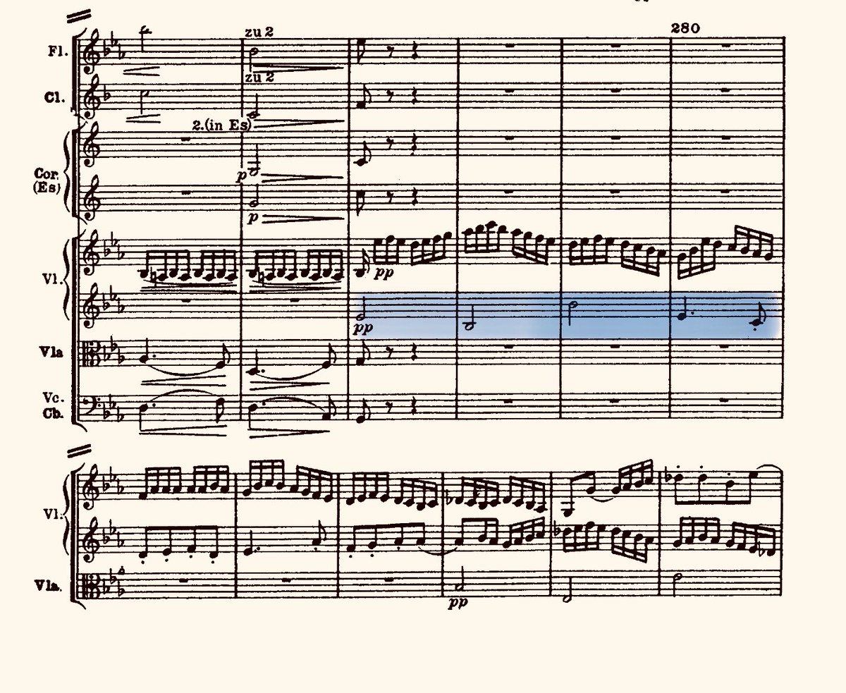 This fugal variation uses fast figurations in the strings, but an inversion of the theme is clearly recognisable beneath it.This complicated variation spans almost eighty bars, in part due to its complexity, making it two and a half times as long as the original theme29/50