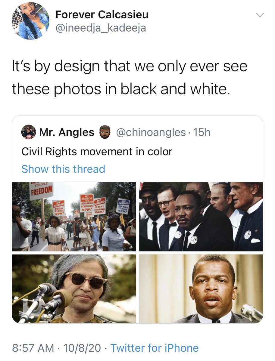 the interesting thing to me about this conspiracy is how much it depends on seeing monochrome photography as the exception to the capturing of images and not, until relatively recently, the rule.