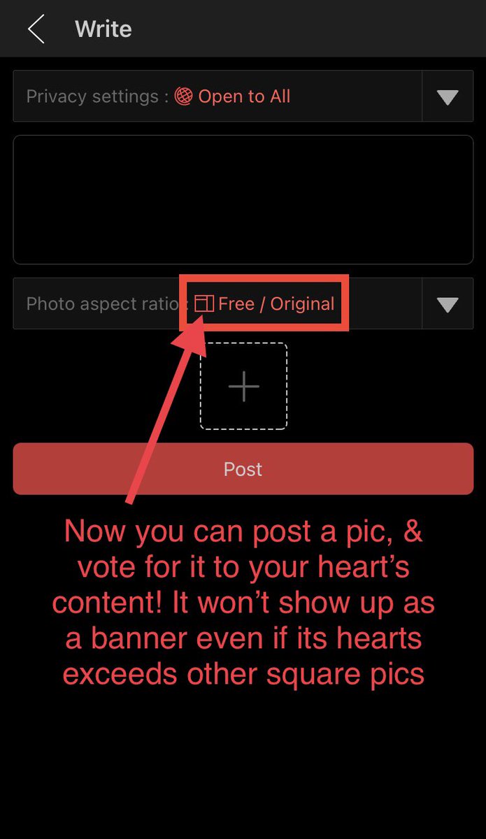 Picture Aspect Ratio for CHOEAEDOL Posting!To Moons, if you wish to, you can vote for your own pic & gain 20%  back.When posting pics for this purpose, plz change the Aspect Ratio to Free/Original. So the banner planned by K-To Moons won’t be accidentally messed up!