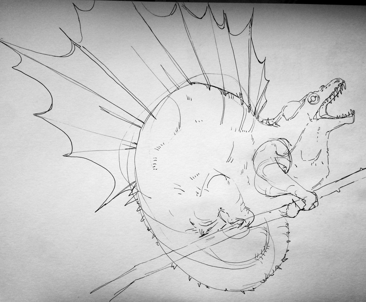 creamcat10's tweet photo. Inktober Day 8
Today I won't follow any prompt and you'll get some crazy lizard dinosaur.
#inktober #inktober2020 #sketchbook #ink #dino #dinosaur #lizard https://t.co/kGmkxcCy1t