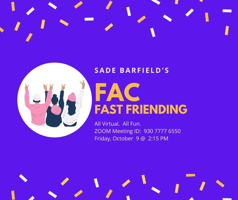 Join Sade Barfield for some FUN! Get to know others by answering ?’s like: You can invite ANYONE to dinner, who is it?  Wake up tomorrow and gain ANY one ability, what is it? Your house catches fire. WHat one item do you save? #lonelyinlang #uni_comm_media
