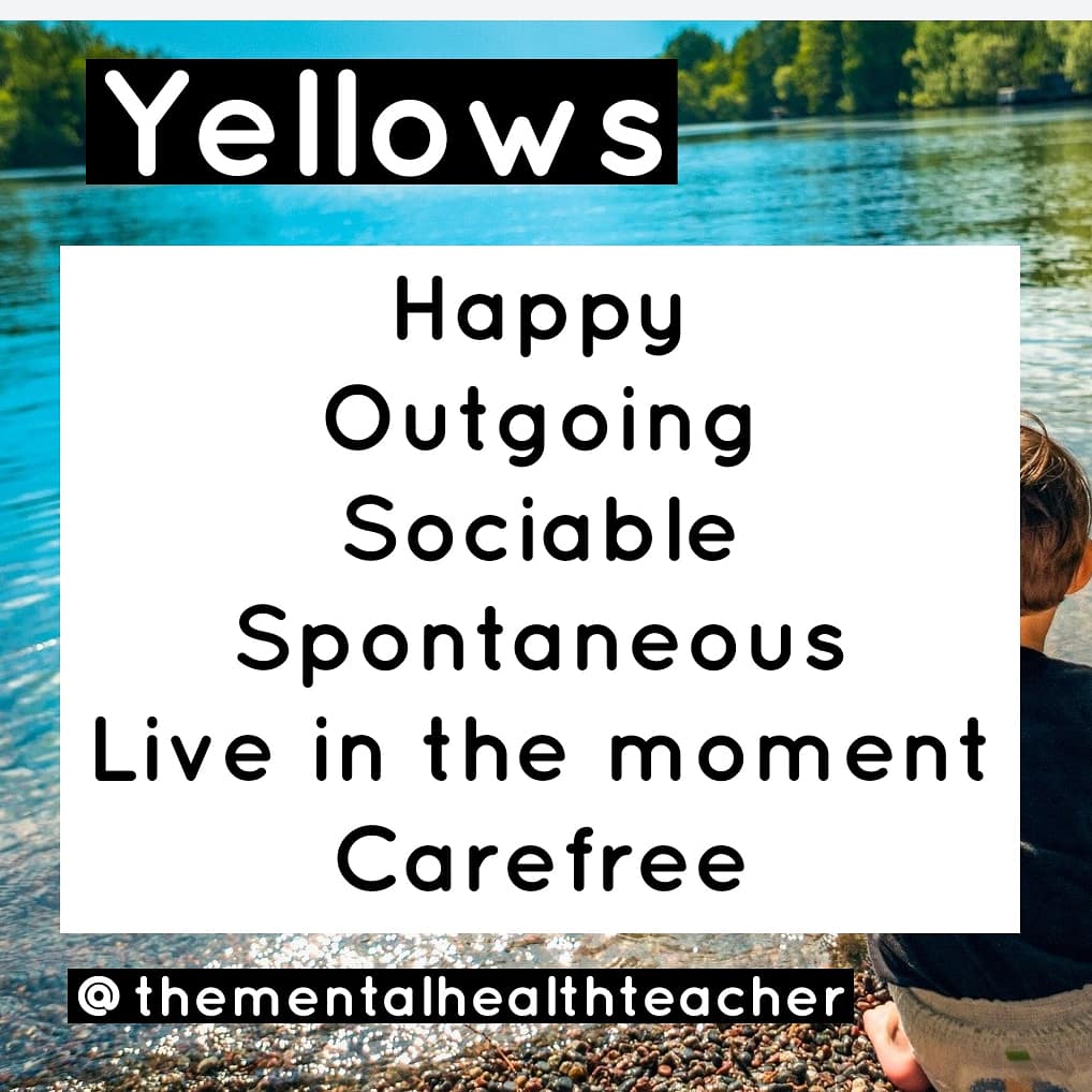 thementalheal12's tweet image. #helloyellow Mental Health day tomorrow! Been looking into Dr Taylor Hartman's #peoplecode. Yellows are fun loving and always seem happy. Something to learn from perhaps? #wellness #wellbeingwednesday #colourcode #edutwitter