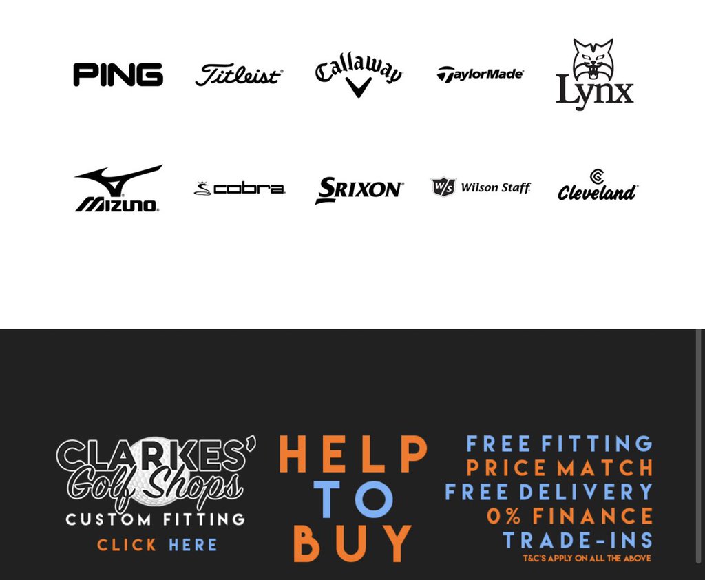 Times available 7 days a week

Mon-Fri 915-6pm
Sat/Sun 915-4pm 

BOOK ONLINE
missiongolfacademy.co.uk/custom-fitting…

SEE IT FLY BEFORE YOU BUY🏌️‍♂️
<a href="/ClarkesGolf/">Clarkes Golf Centre</a> 

DRIVERS ✅
FAIRWAYS✅
HYBRIDS✅
IRONS ✅
WEDGES✅
PUTTERS✅

Price Match
Trade In
Finance