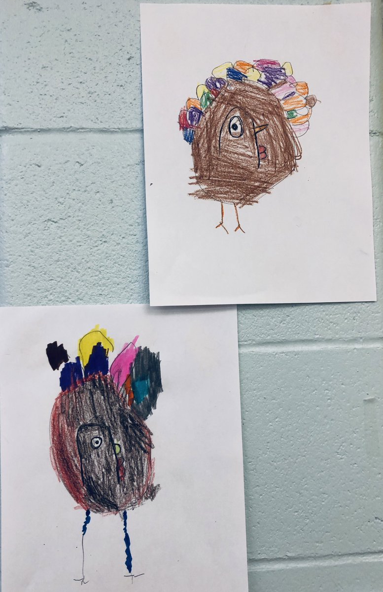 mrsjhayward's tweet image. Turkeys! #Kindergarten #directeddrawing #turkey @StTeresasSchoo1