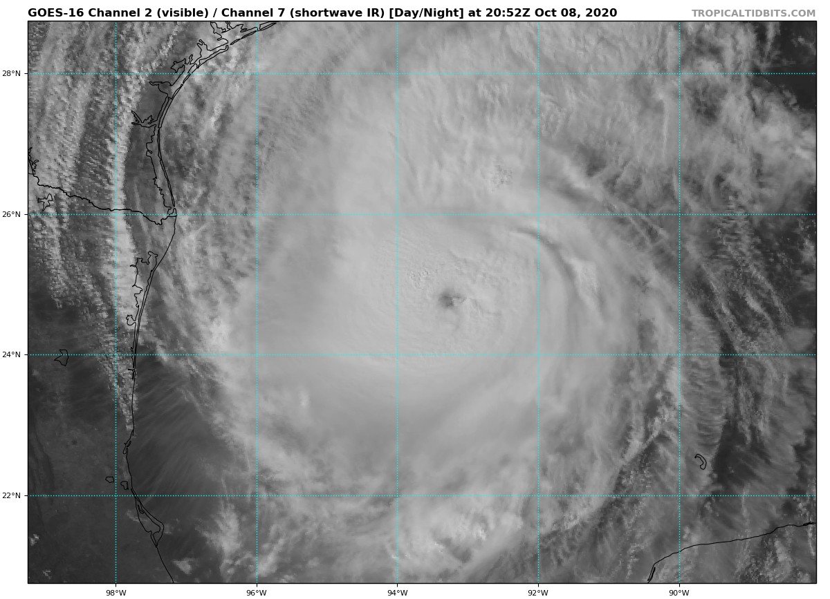 SammyMaggio's tweet photo. #Delta has once again become a Major Hurricane. Details to follow. #MajorHurricaneDelta https://t.co/068FIAK3tq