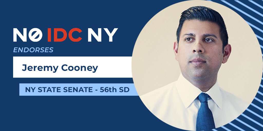 As in 2018, No IDC NY proudly endorses  @JeremyCooneyROC in Rochester's  #SD56. In Albany, Jeremy will fight to invest in schools, affordable housing, pass universal health care, protect our climate, and to end poverty. Please support Jeremy here:  https://secure.actblue.com/donate/friends-of-jeremy-cooney-1?refcode=noidcny