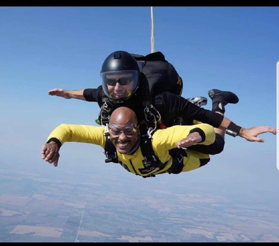 Tandem Jump with the Golden Knights on Oct 6, 2020 Thank you K-State Army ROTC