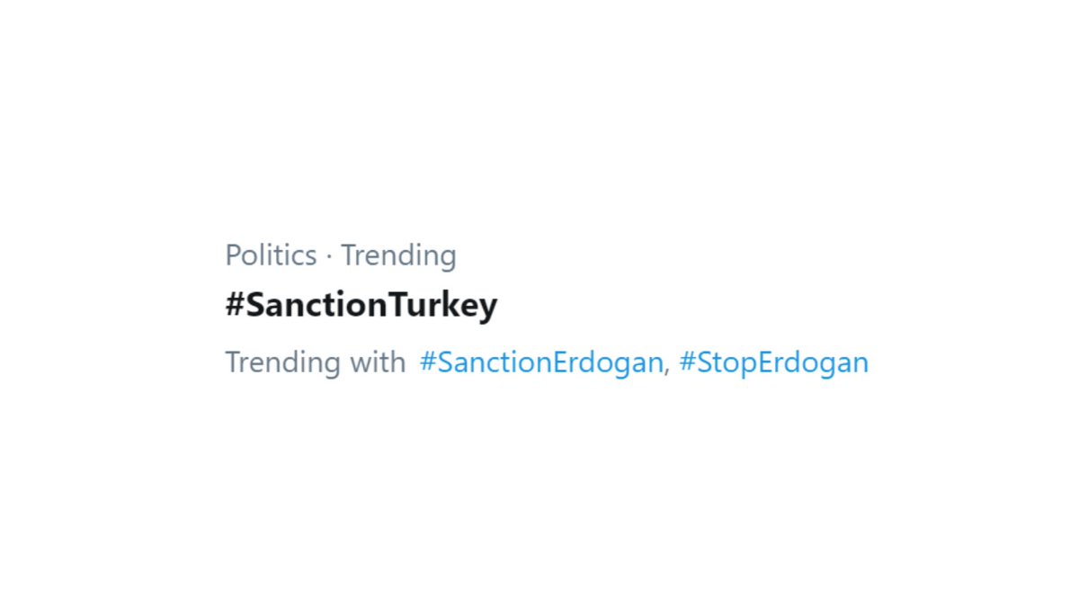 algalitsky's tweet photo. #SanctionTurkey is trending nationwide. 

It's time for Turkey and Azerbaijan to be held accountable for their genocidal aggression against the people of #Armenia and #Artsakh.

We need to #SanctionTurkey and #StopErdogan now. https://t.co/H70Wlbf7B9