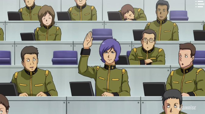 In the OVA, Garma is the only one to raise his hand for the math problem. In the manga, he is already thrown-off by Char raising his hand as well, not used to other people even ATTEMPTING to get on his level in academic work.