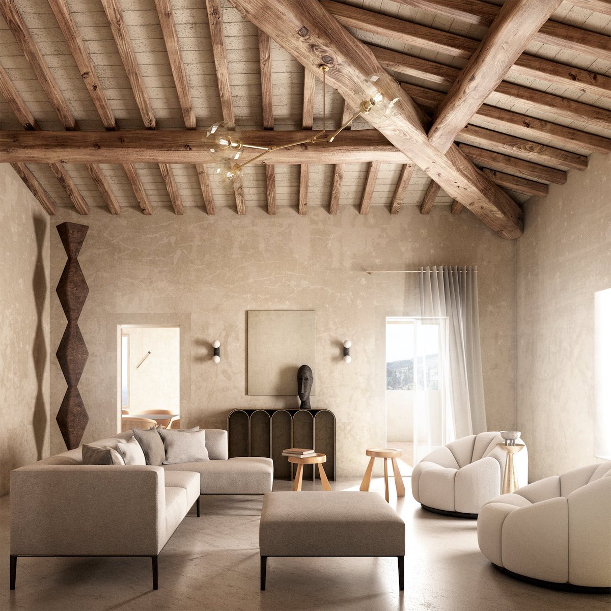 NATALIALABEL's tweet image. Organic neutral tone materials in an Italian country home. Divine.