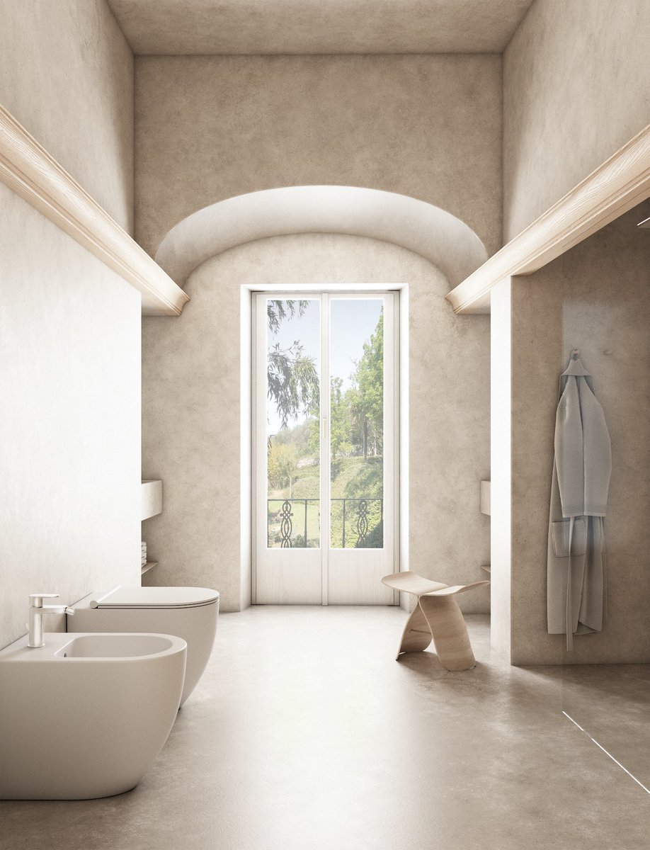 NATALIALABEL's tweet image. Organic neutral tone materials in an Italian country home. Divine.