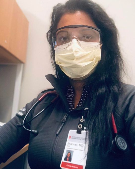 OSUWexMed's tweet photo. "I wear a mask so I can protect myself, my family, my patients and their families. Your family is as important to me as mine, and you should do the same. Together, we can beat #COVID19!" - Dr. Kirti Shanker, @ohiostatefammed physician
#MaskUpBuckeyes #TogetherAsBuckeyes https://t.co/G6Q5wCeCDL