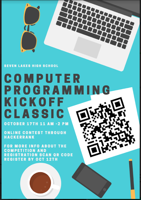 Our first competition of the school year is here! Check out the flyer and QR code for more information. The deadline to register is October 12th.