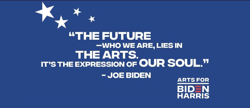 Alt_NEArts's tweet photo. #VoteForTheArts #VoteEarly #VoteBidenHarris https://t.co/qFbxPPRN5L