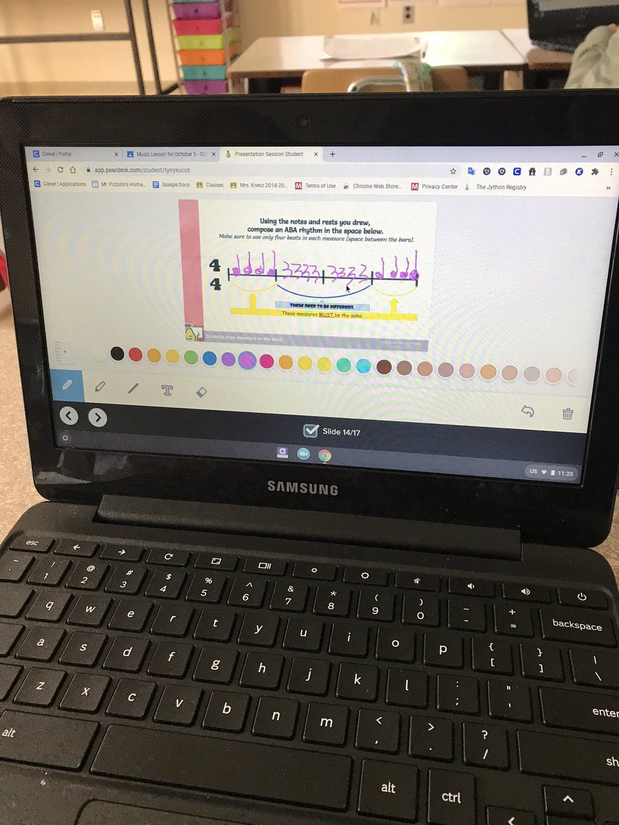 Composition is tough in itself. Composing on a computer via <a href="/PearDeck/">Pear Deck Learning</a> is tougher. These 3rd graders were up to the challenge and composed some ABA rhythms today. #werise #werockthis!!! <a href="/AsaPackerBASD/">AsaPacker</a> <a href="/BethlehemAreaSD/">BASD</a> <a href="/basdjacksilva/">Jack Silva</a> <a href="/BASDSUPT/">Joseph Roy (Parody)</a>