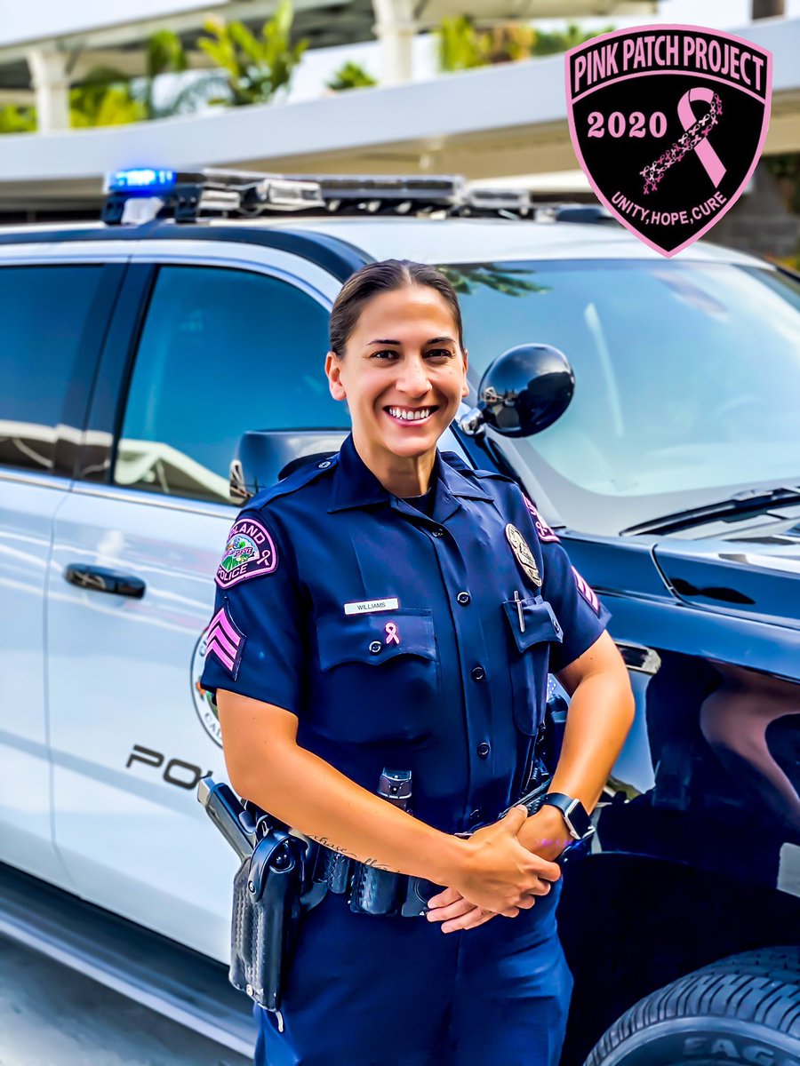 UplandPD's tweet photo. @UplandPD &amp; @UplandPD_Chief Goodman support #PinkPatchProject during October which is #BreastCancerAwarenessMonth. This month we sport our PINK in support of those who have battled cancer, been directly affected by cancer, and all the Survivors. https://t.co/YpTiAmOlSh