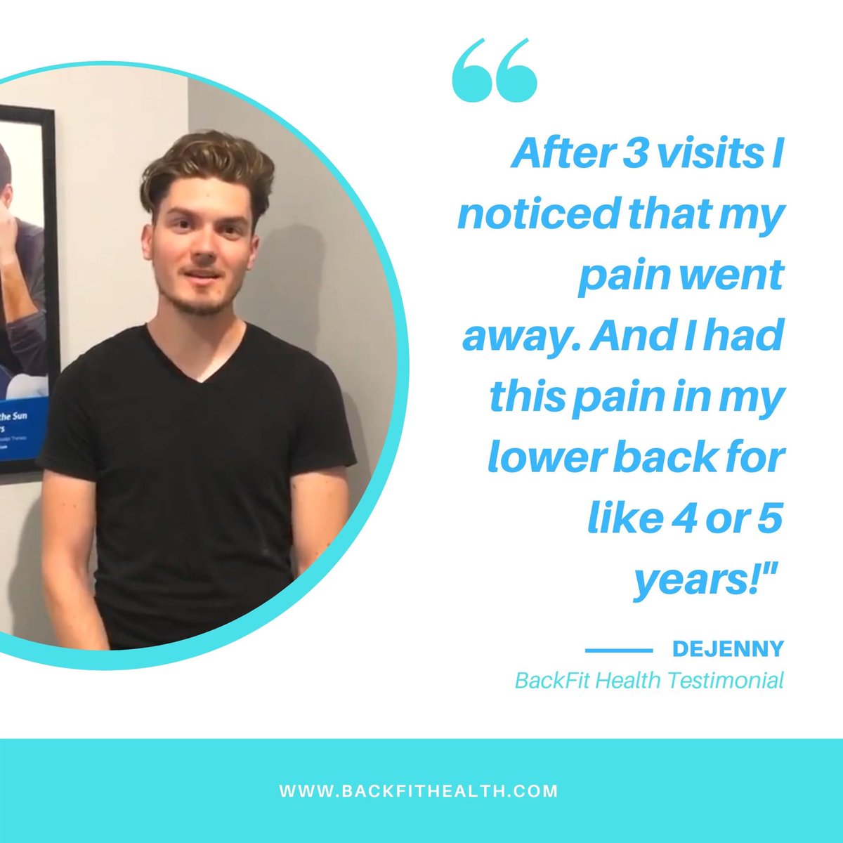 BackFitHealth's tweet image. We know some of you are still working from home. If you’re suffering with back pain like Dejenny, come and get your first consultation for ONLY $19‼️
.
👉🏼Call is at 480-534-4235 or go to backfithealth.com/social to get more info 🙌🏼
.
.
#backpain #backpainsupport  #backfithealth