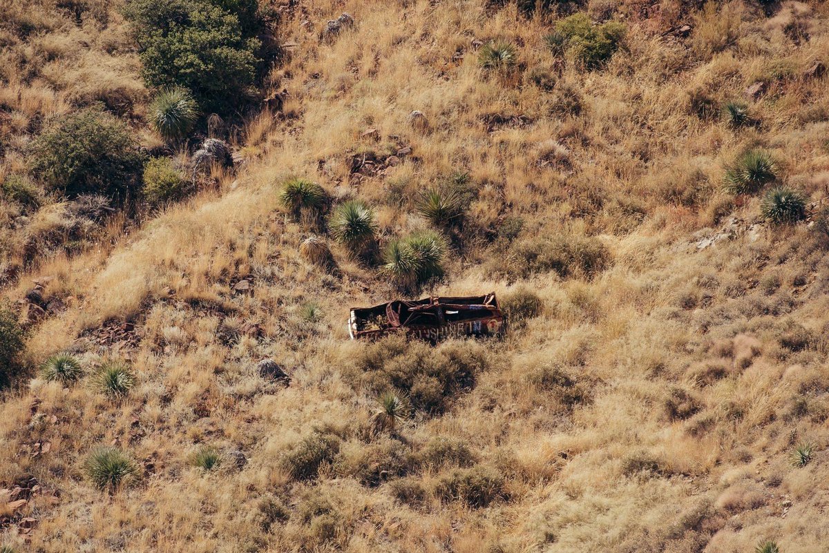 It’s even got a smashed up rusty truck that appears to have been dropped from the heavens as there are simply no roads that are even remotely accessible to this location.