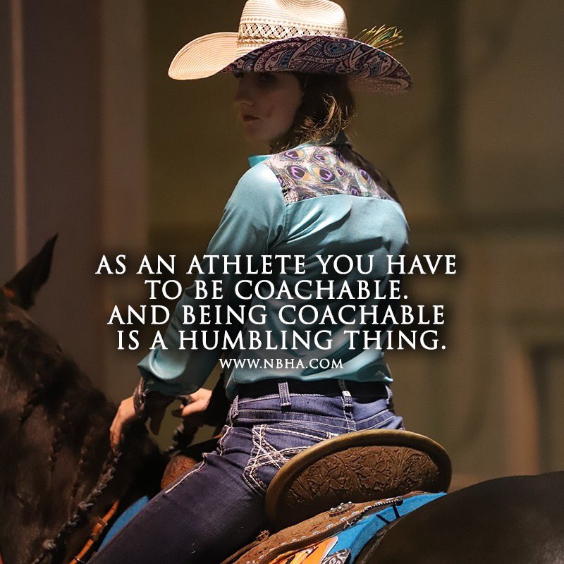 Stay humble. Stay coachable. Keep learning. #NBHA #BarrelRacing