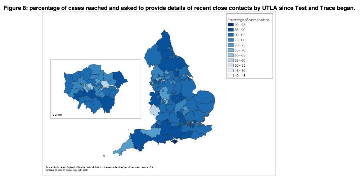 And the geographical variation is still there, but only cumulative since start of Test and Trace. It would be great if we could see weekly data on this, it’s so important for understanding how T&T impacts local transmission, case rates, lockdowns.