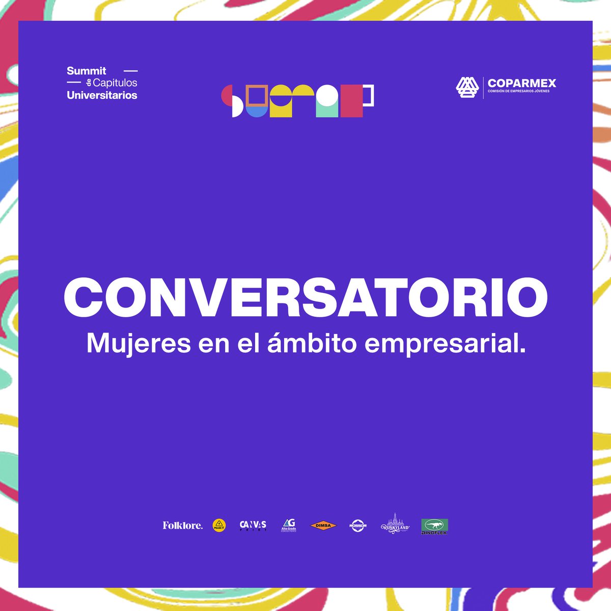 Estamos arrancando el último día de contenido del Summit de Capítulos Universitarios de COPARMEX.

Arrancamos con el conversatorio: mujeres en el ámbito empresarial.

Síguelo por acá: youtube.com/watch?v=vF7uXJ…
